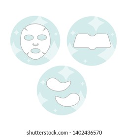 Face mask, blackhead nose pack and eye patch.