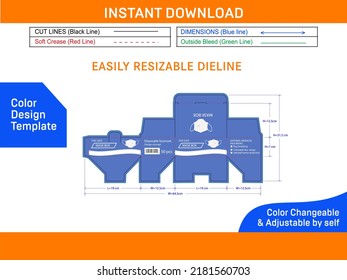 FACE MASK BOX PACKAGING DESIGN TEMPLATE AND 3D VECTOR FILE
