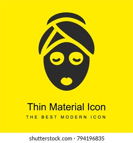 Face Mask bright yellow material minimal icon or logo design