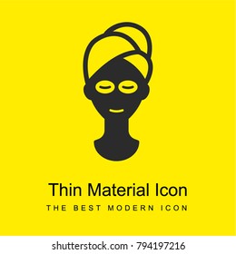Face Mask bright yellow material minimal icon or logo design