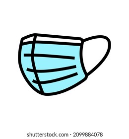 face mask color icon vector. face mask sign. isolated symbol illustration