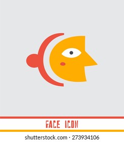 face in mask color logo