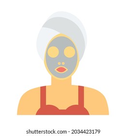 Ilustración del vector de color de máscara facial 