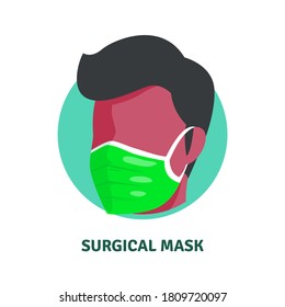 Plantilla de ilusión de concepto de máscara facial