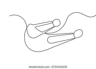 Face mask continuous one line drawing minimalist outline vector illustration