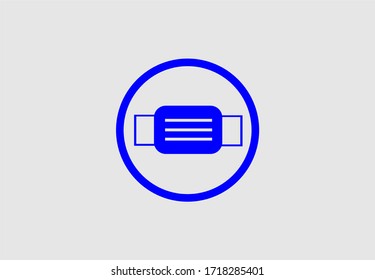 FACE MASK FOR CORONA VECTOR LOGO