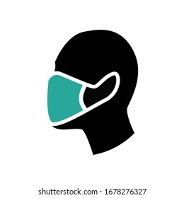Face Mask for Corona Virus Protect Your Self With Mask Symbol Illustration