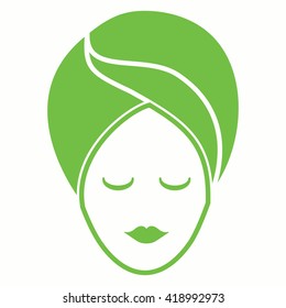 face mask cosmetic clean salon spa skin care green icon