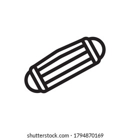 Face Mask (COVID Protection Equipment) icon outline vector. isolated on white background