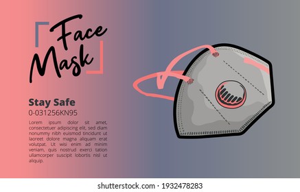 face mask design element icon