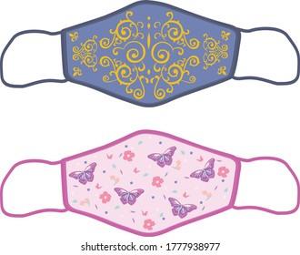 Face Mask Design Template for Print