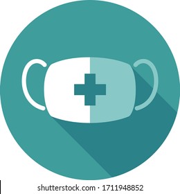 Face mask flat design icon