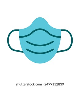 Face Mask Flat Icon Design For Personal nad Commercial Use