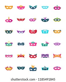 
Face Mask Flat Vector Icons