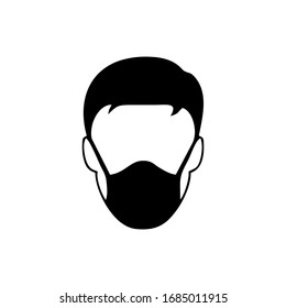 face mask, flu mask icon (man)