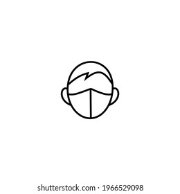 face mask, flu mask icon man