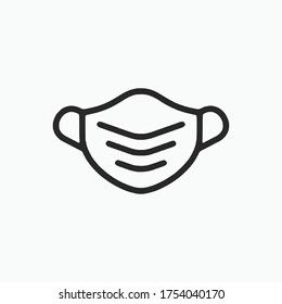 face Mask Form Protecting Corona Virus icon icon