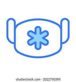 Face Mask Healthcare Medical, vector graphic Illustration Icon.