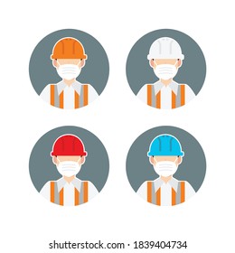face mask icon avatar vector illustration
contractor face mask vector illustration