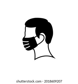 Face mask icon design aillustration template