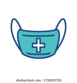 face mask 
icon design, flat style trendy collection