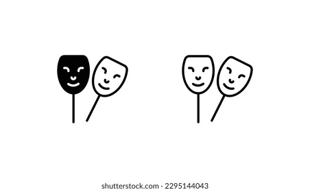 Face Mask icon design with white background stock illustration