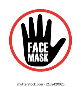 Face mask icon - editable stroke