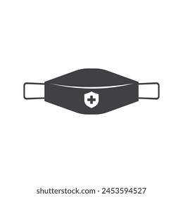 Face mask icon flat design vector