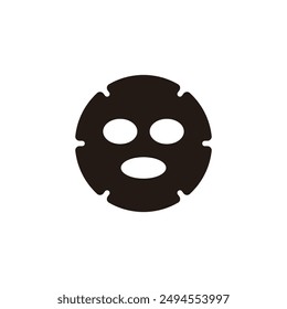 Icono de máscara. Versión de silueta plana.