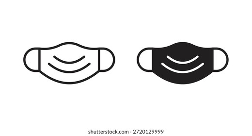 Gesichtsmaske Symbol, dünne Linie, Vektor, Web-Design-Zeichen,