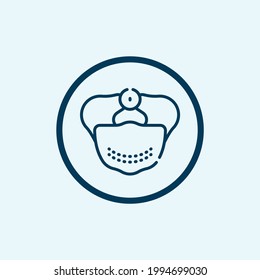 face mask icon isolated on white background from pandemic novel virus collection. face mask icon thin line outline linear face mask symbol for logo, web, app