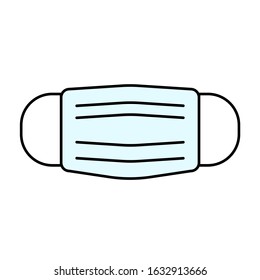face mask icon isolated white background vector illustration