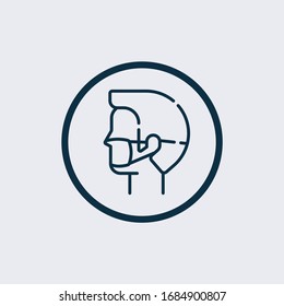 face mask icon isolated white background vector illustration