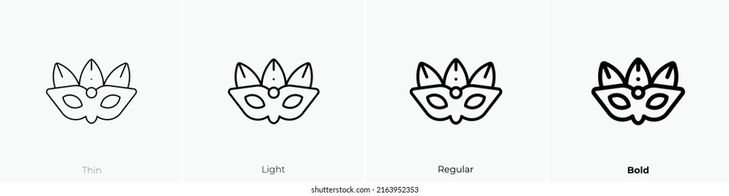 face mask icon. Linear style sign isolated on white background. Vector illustration.