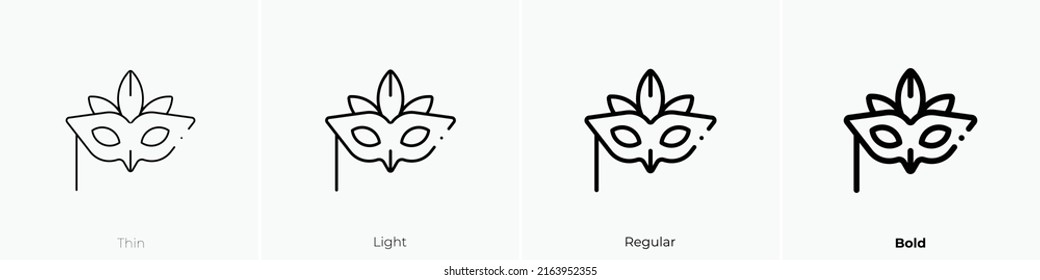 Gesichtsmaske-Symbol. Lineares Zeichen einzeln auf weißem Hintergrund. Vektorgrafik.