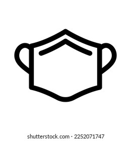 Icono de máscara de cara sobre fondo blanco. Iconos médicos. Signo de estilo lineal para concepto móvil y diseño web. Ilustración vectorial