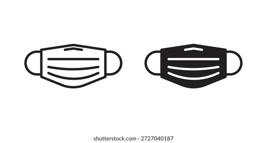 Gesichtsmaske auf weißem Hintergrund. Stock-Vektorsymbol