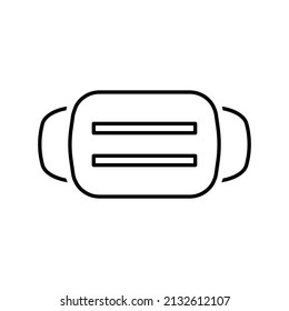 Icono de máscara facial. Dibujo vectorial de contorno.