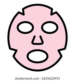Face mask icon. Outline Face mask vector icon for web design isolated on white background color flat