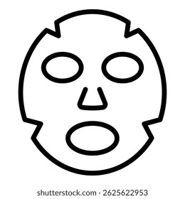 Face mask icon. Outline Face mask vector icon for web design isolated on white background