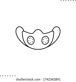 Icono de máscara facial en el estilo de contorno