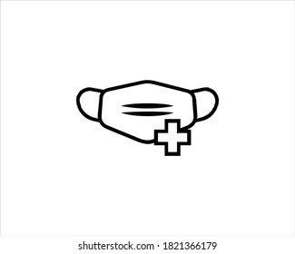 Face mask icon. Mask protection Virus icon