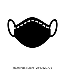 Face Mask Icon – Protective Medical Mask Symbol in Flat Style