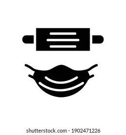 Face mask icon. simple design editable. Design template vector
