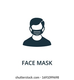 Face Mask icon. Simple illustration from coronavirus collection. Creative Face Mask icon for web design, templates, infographics and more.