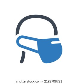 Face mask icon (Simple vector illustration)