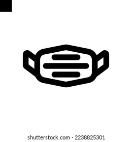 face mask icon solid style vector