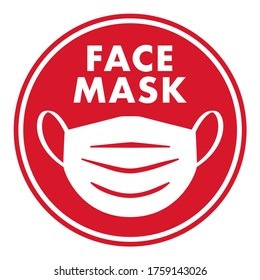 Face Mask Icon | Symbol To Promote The Use Of Facial Coverings | COVID-19 Safety Guidelines | Vector Facemask Resource