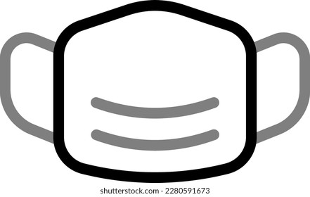 The face mask icon, symbolizing a protective barrier against airborne particles. The icon is commonly used to indicate the need for respiratory protection