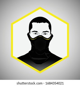 Face mask icon vector. coronavirus epidemic illustration. eps 10